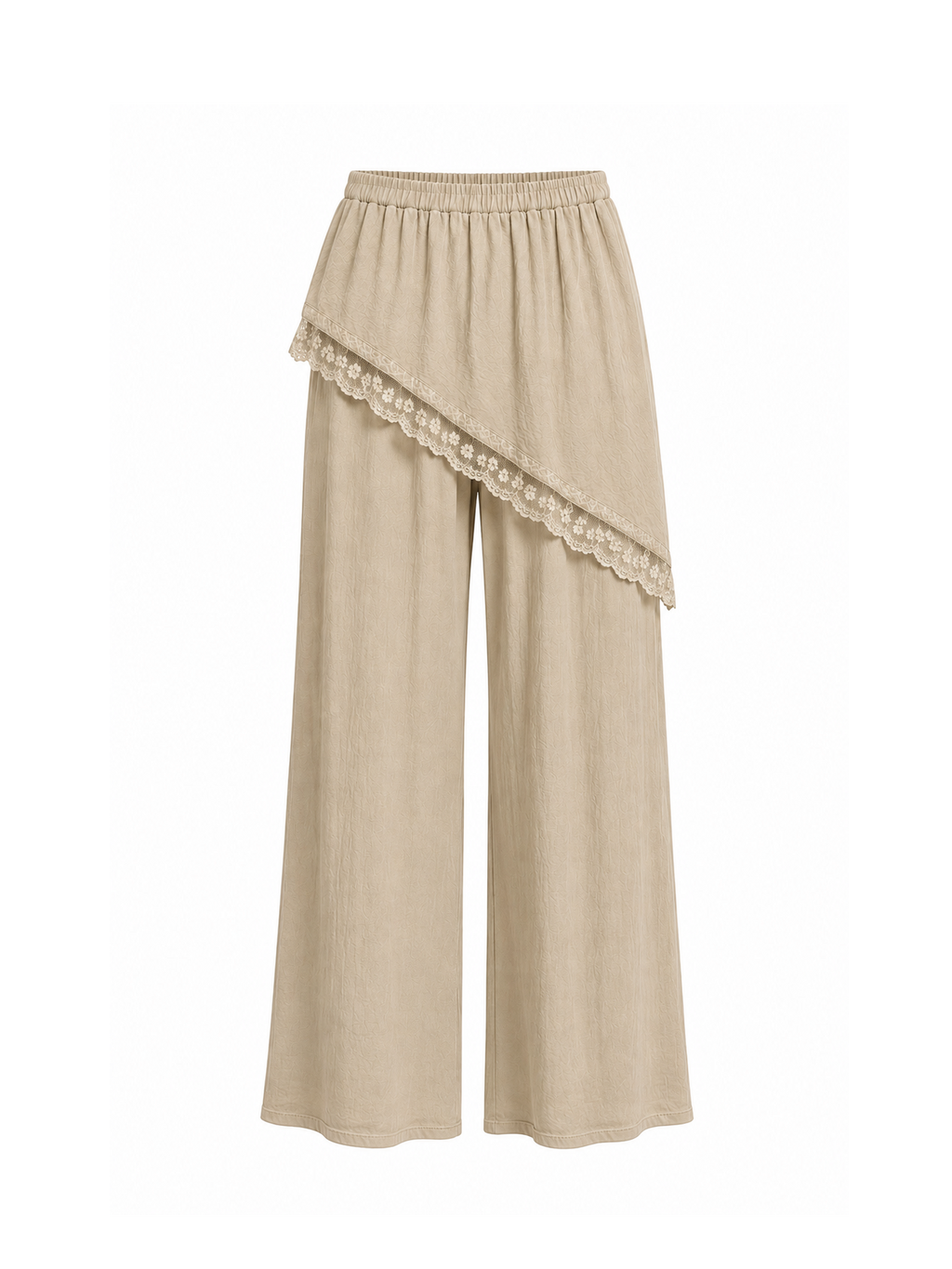 Pantalón satinado beige