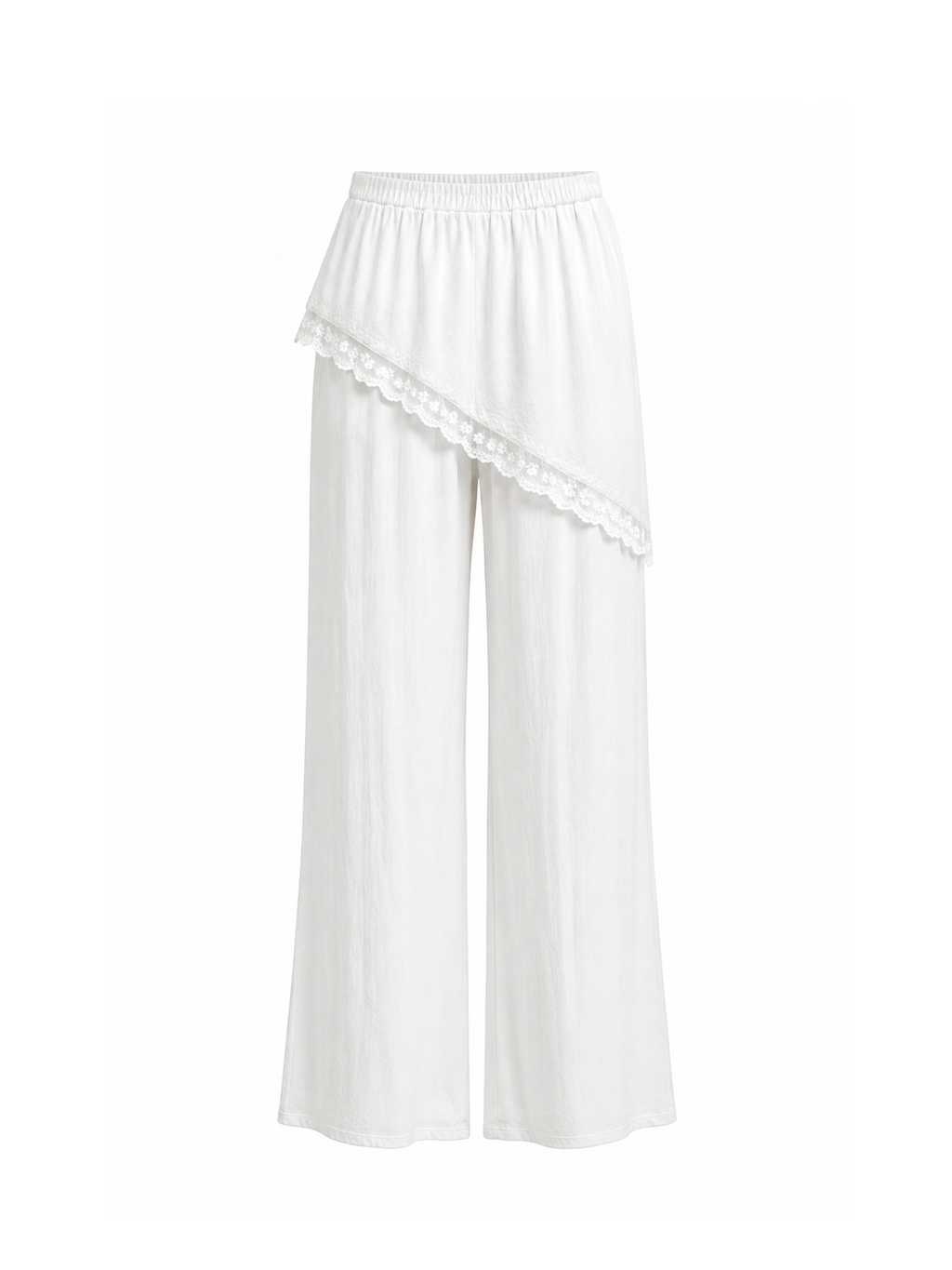 Pantalón satinado blanco