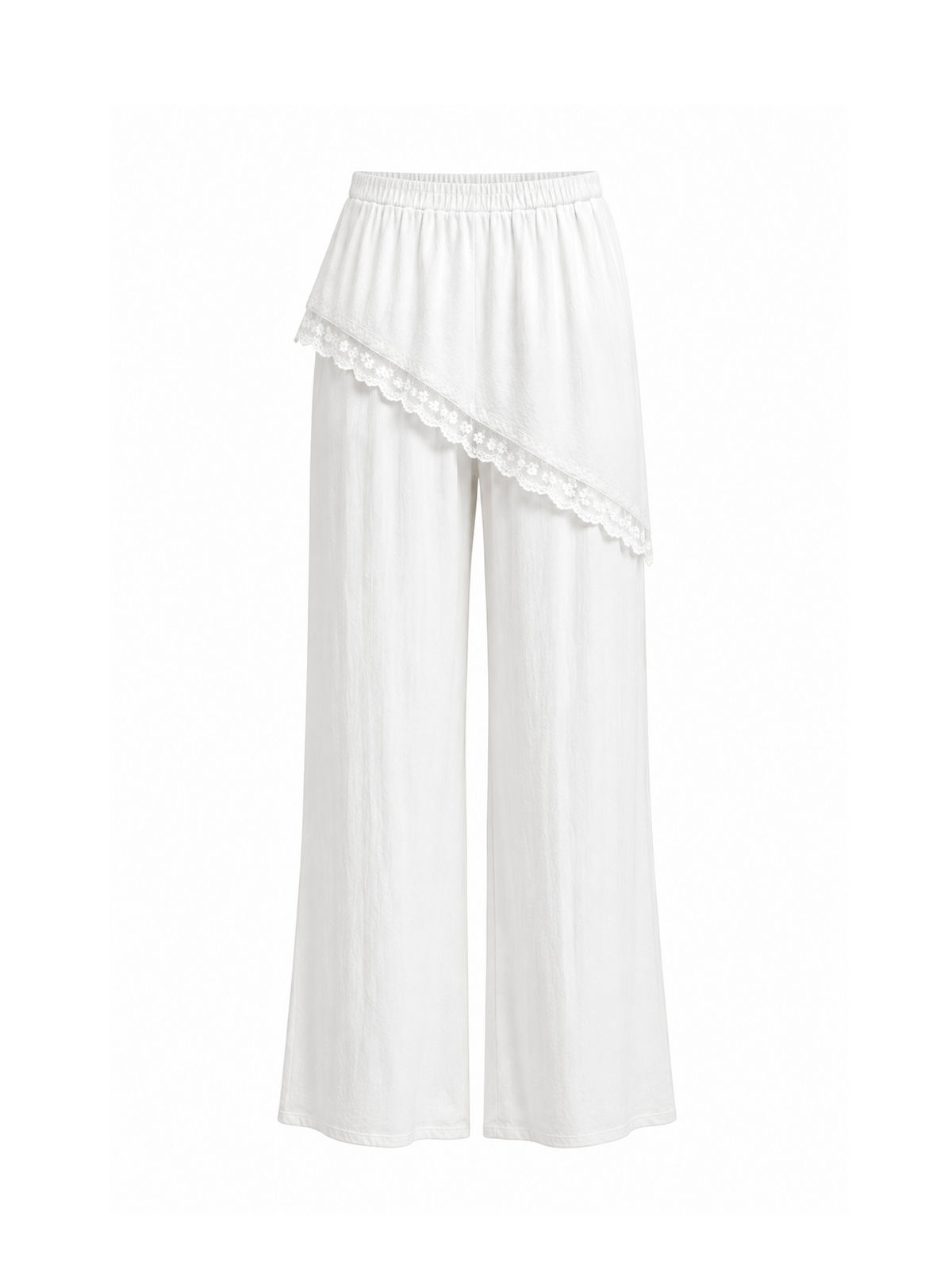 Pantalón satinado blanco