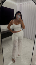 Pantalón lencero blanco
