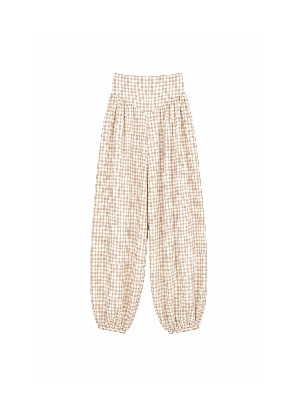 Pantalón vichy beige