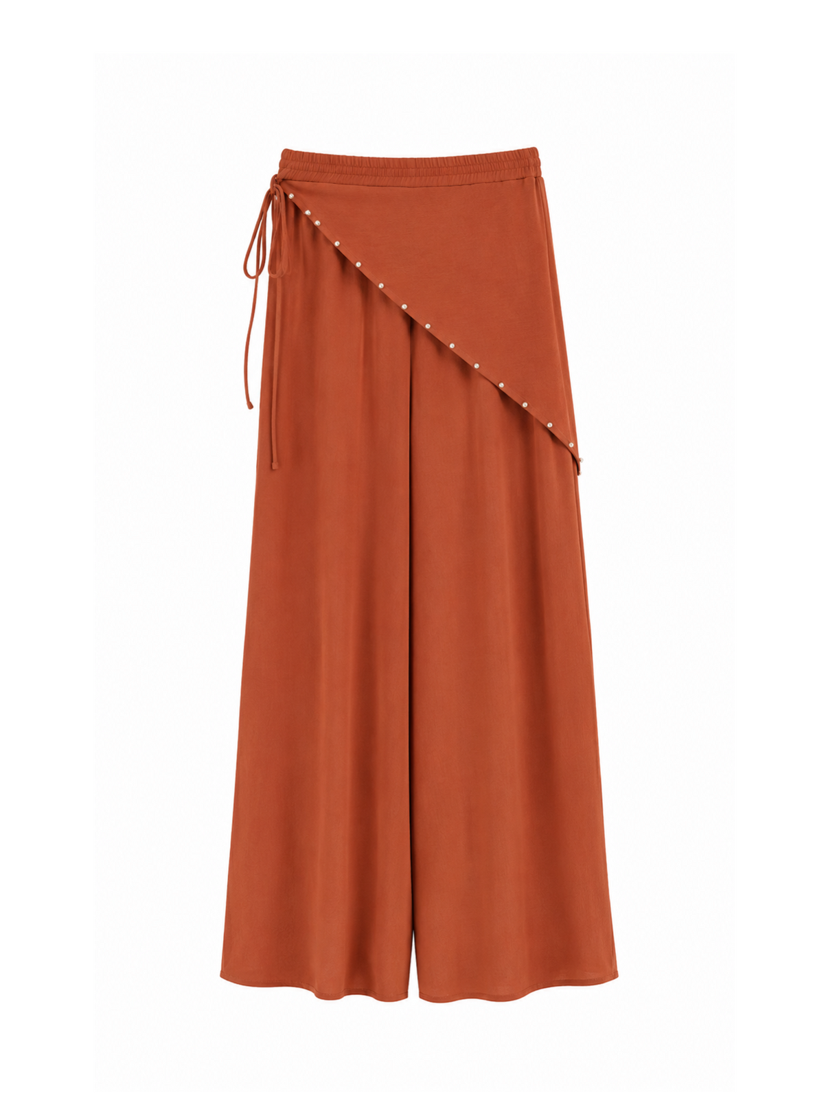 Pantalón tachuelas teja