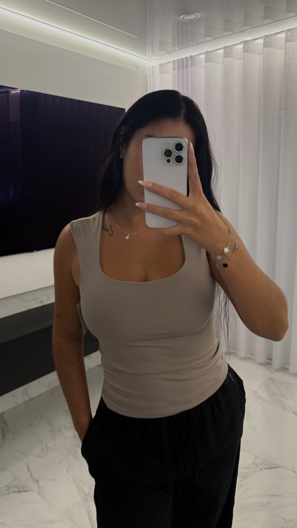 Camiseta licra fría taupe